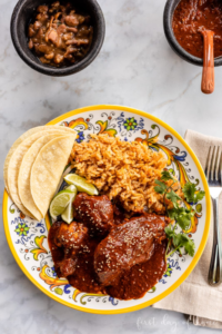 Make a reservation and savor authentic chicken mole' dinner